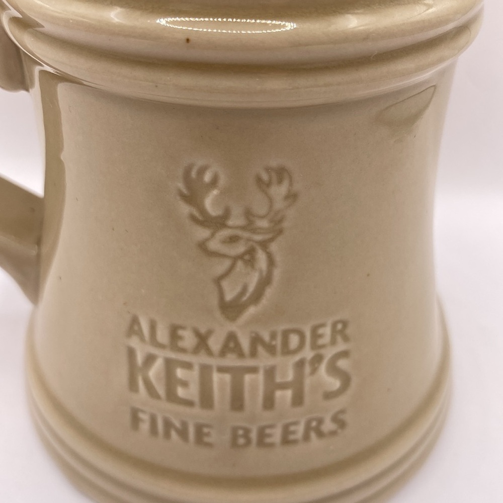 Alexander Keith's Fine Beer Ceramic Beige Brown Vintage Mug Coffee Collectible - Picture 2 of 6